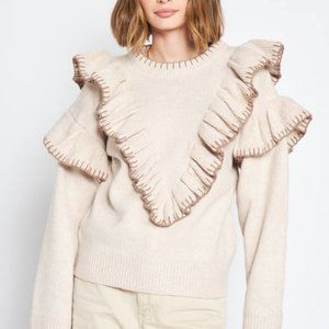 En Saison Josie Ruffled Sweater Pullover